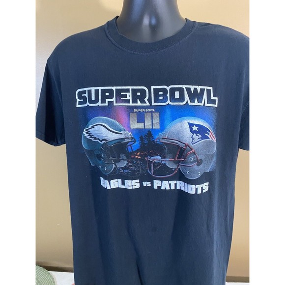 NFL Super Bowl 52 Eagles Vs Patriots Graphic Print Gildan T Shirt Size L - Picture 4 of 16